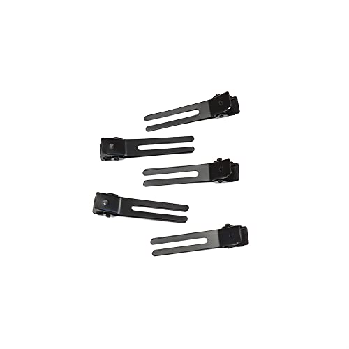 Pinzas de peluquería metálicas de doble prong negro 26 pzas miniatura 5