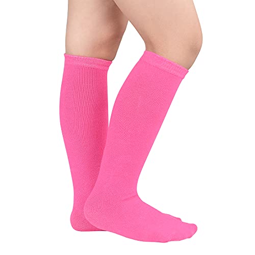 American Trends 4 Pairs Toddler Soccer Socks Kids Soccer Socks Youth Football Socks Toddler Knee High Socks Girls Boys3