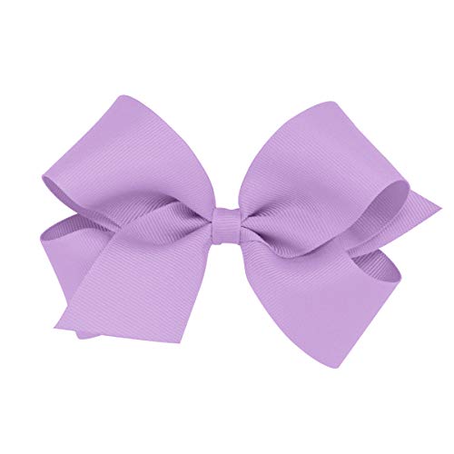 Wee Ones Girls' Classic Grosgrain Hair Bows, Light Orchid, Medium