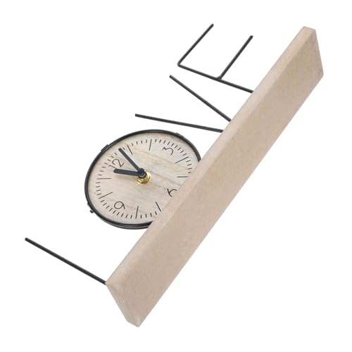 Yardenfun Reloj De Mesa Retro Sin Sonido Tamaño Compacto Diseño Vintage Decoración Letra Love para Sala De Estar Dormitorio y Oficina