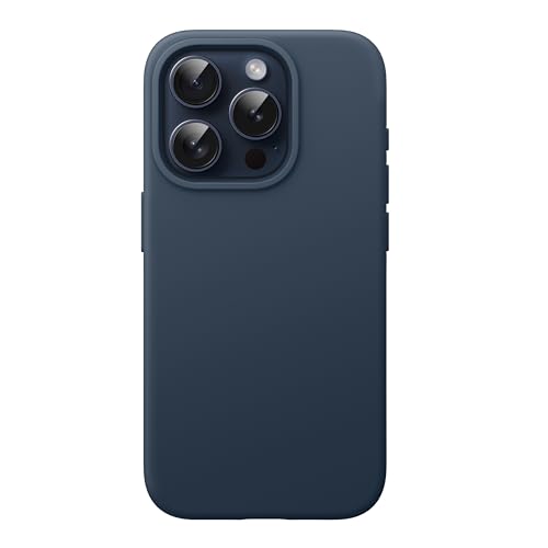 JETech Silicone Case for iPhone 15 Pro Max 6.7-Inch Silky-Soft Touch Full-Body Protective Phone Case Shockproof Cover (Navy)