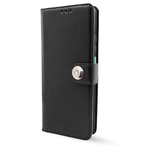 Image of Pikkme Flip Cover Leather Finish | Inside TPU with Card Pockets | Wallet Stand and Shock Proof | Complete Protection Button Flip Case for Samsung Galaxy F15 5G / M15 5G / M15 Prime 5G (Black)