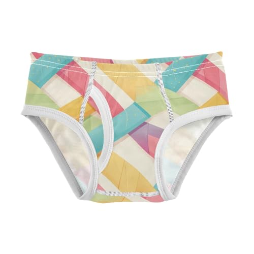 KLL Colorful Stripes Toddler Boy Pure Cotton Briefs Breathable Children Panties