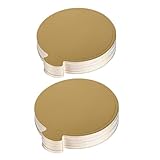 OSALADI Bases Redondas para Tartas Pequeñas de Cartón Dorado 90mm, Pack de 50 Unidades Resistentes para Exhibir Mini Pasteles, Ideales para Fiestas, Bodas y Decoración de Postres