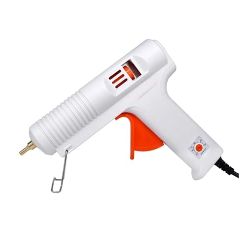 MKHQST Pistola Silicona Caliente, Pistola de Pegamento termofusible de 120 W con Control de Temperatura for Bricolaje doméstico e Industrial. para Reparaciones