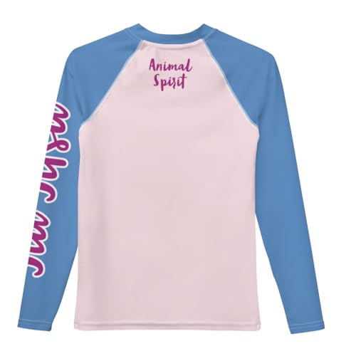 Generic Youth Girls No Gi Jiu Jitsu Rash Guard Butterfly Blue2