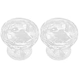 OSALADI Glas Dessertschalen 2 Stück Gestreifte Pudding und Eisbecher mit Hohem Fuß Transparentes Glas für Milchaufbewahrung und Servieren zu Hause Büro und Gastronomie