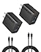 Anker iPhone Charger, 2-Pack 20W Fast USB C Charger Block, Type C Charger Fast Charging for iPhone 17/17 Pro Max/16 Series/iPad Pro and More (Black, 2 Pack & 2 Cable)