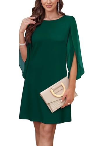 RUMIA Elegant Dresses for Women 2025 Cocktail Dresses for Women Beach Dresse Dark Green L