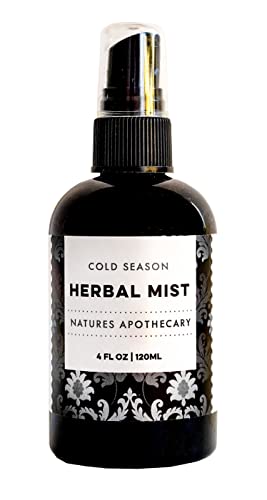Cold Season Bed & Body Herbal Mist | Soothe, Open, Refresh | All-Natural Spray for Linens, Bed, & Body Made with 9 Pure Essential Oils, Made in USA by Nature's Apothecary (4 oz)