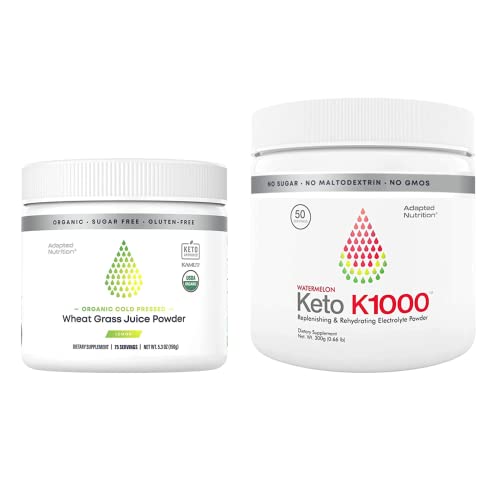 Hi-Lyte Organic Wheatgrass Juice Powder With Kamut | 75 Servings | Keto K1000 Electrolyte Powder | Hydration Supplement Drink Mix #TOP19