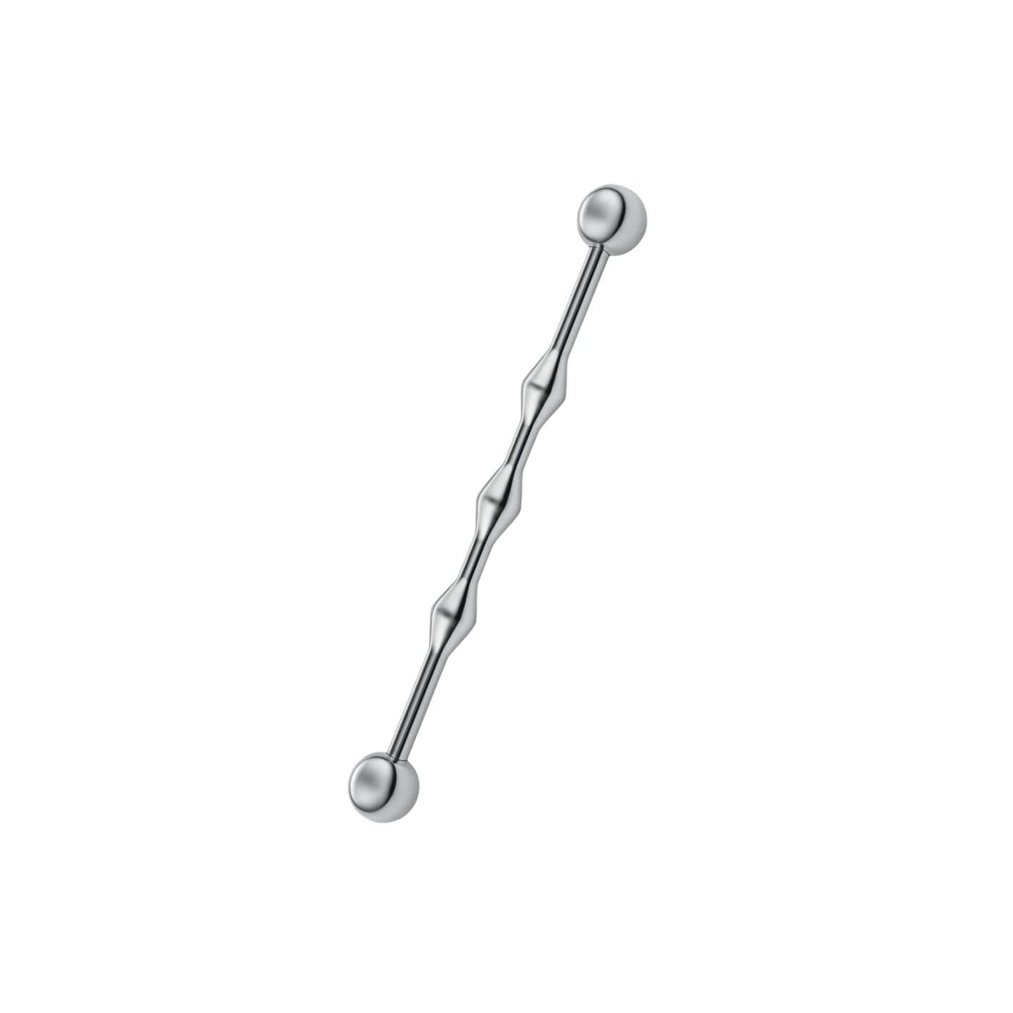 316L Surgical Steel Tri Bumper Centre Industrial Barbell –14G (1.6mm)-40mm-Sold as a Piece-image-16