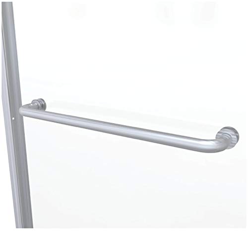 Basco Infinity Semi-Frameless Sliding Shower Door, Fits 44- 47 Inch Opening, Clear Glass, Brushed Nickel Finish #TOP3