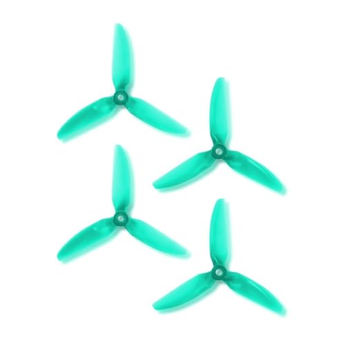 Hélices 3 pales 5 pouces pour drone FPV polycarbonate vert lot de 8 paires CW CCW