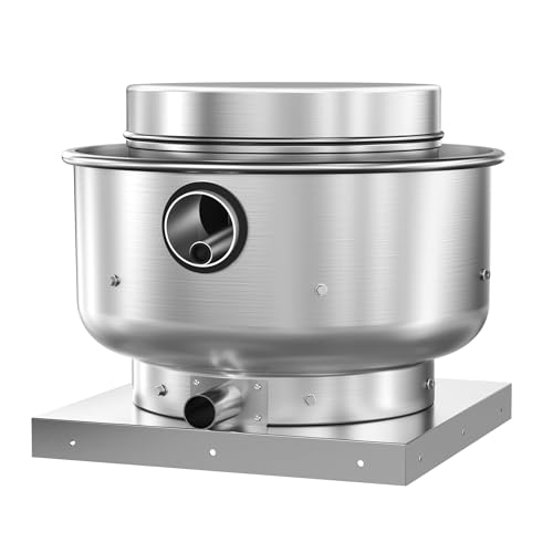 Image of Roof Ventilator Restaurant Hood Grease Rated Exhaust Fan Direct Drive Centrifugal Upblast Exhaust Fan 1 /6HP 800 CFM 110 Volt Single Phase Motor