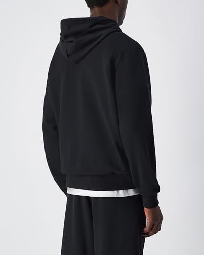 Champion Erkek Baskılı Kapüşonlu Sweatshirt, Siyah, L - Görsel 3