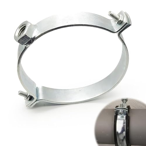 Casenly Abrazadera de Tubo, Collar de Fijación Inoxidable para Chimenea de Humo Soporte de pared Conducto de humo Soporte de Anclaje para Tubo de Manguera 150 mm