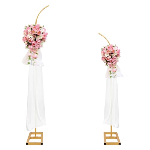 Wedding Arch Backdrop Stand, Metal Arch Stand Wedding Arch Frame Wedding Arches for Ceremony Gold Arch Backdrop Flower Arch Stand Floral Arch Birthday Party, Graduation Background Decoration