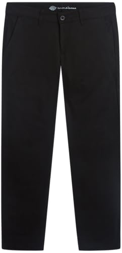 Dickies Women's Straight Flex Twill Pant Pants, Rinsed Black, 6