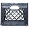 Hudson Exchange 13 x 13 x 11 (16 Quart, 4 Pack) Mesh Commercial Grade Milk Crate Handled Storage Container Tote, Black
