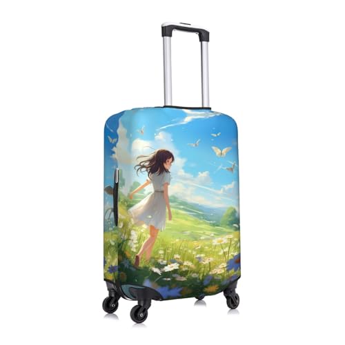 Summer Floral Flowers Daisies Print Washable Luggage Cover Fashion Suitcase Protector Cover Fits 18-32 Inch Luggage3