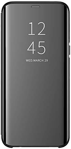 Compatible with Oppo A3S Case, Premium Hybrid Double Protection PC+TPU Translucent Protection Cover Oppo A3S Smart Mirror Phone Case with 360 ° Shell Stand Function (Black)
