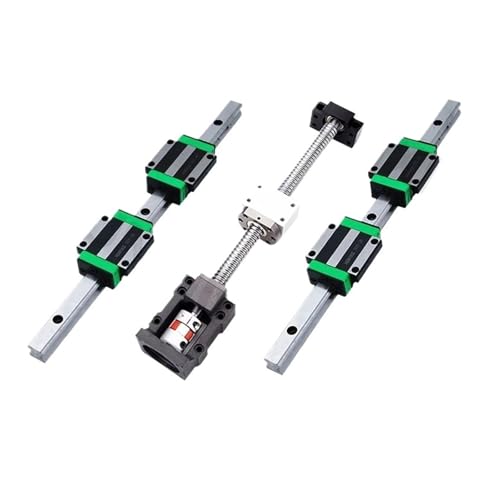 Metal Ball Screw nut end Processing with 4pcs HGW30CC Slider Blocks L300-500mm+HM25-110 Ball Screw Kit SFU3205+HGR30 Linear Guide Kit for Part(400mm)