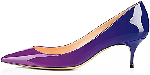 Axellion Damen-Pumps mit niedrigem Absatz, spitzer Zehenbereich...
