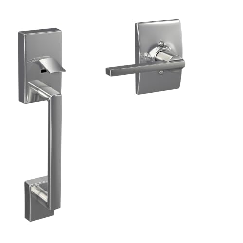 Image of SCHLAGE Century Lower Half Entry Handleset, Latitude Lever, Bright Chrome