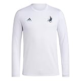 adidas men's columbus crew mls long sleeve t-shirt, white, large
