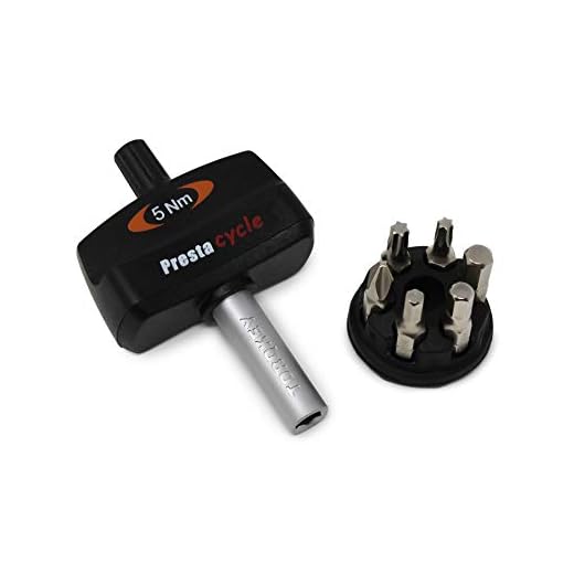 Prestacycle Mini TorqKeys Preset Torque Tool w/6 Bits & Holder – 5Nm