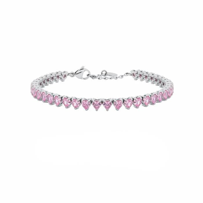 Bracelet Liu Jo LJ3224 argenté cristaux roses un cadeau idéal pour femme