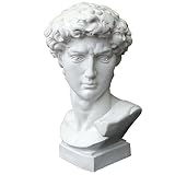  Statue en plâtre de David David Buste Sculptures, Statue Grecque Michel-Ange David Statue Bureau Plâtre Art Déco Maison Art Esquisse Lumière Luxe Créativité