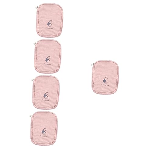 Trousse de secours compacte Healvian en tissu Oxford pour camping et voyage, lot de 5 pièces