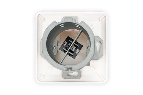 DIGITUS DN-93201 - FTTH Glasfaser Anschlussdose - 2 Ports - für SC- oder LC-Adapter - Unterputz Netzwerk-Dose - FTTB FTTx - Weiß