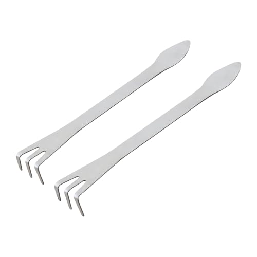 Stainless Steel Bonsai Rake Tools Gardening Root Rake Mini Handle Bonsai Soil Rake with 3 Prong Root...