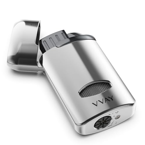 VVAY Briquet Tempête Gaz Rechargeable - Flamme Rouge (Gaz Non Inclus)