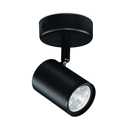 WiZ Tunable White Imageo Smart Connected WiFi Ceiling Light Spot Fixture. [1 Spot - Black] App Control for Indoor Home Lighting, Livingroom and Bedroom