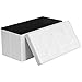 Songmics LSF106 Baúl Puff - Taburete para Almacenaje Plegable Carga máxima de...