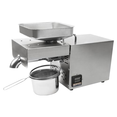 1500W Automatic Oil Press Machine Hot Cold Oil Extractor Stainless Steel Oil Presser Pressing Machine with Intelligent Oil Temperature Control