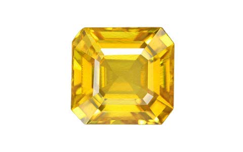 (STONEFLEX) A++ 5.25 Ratti Unheated Untreated Ceylon Quality Yellow Sapphire Pukhraj Srilanka Stone Original Certified Natural (Lab - Approved) Square Shape AAAA+ Gemstone Excellent Square Cut-image-24