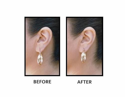 Image of Extra Premium Extra Soft Earring Support for Heavy Earrings | Ear Lobe Support for Earrings | Ear Lobe Tape | Transparent Ear Support | Ear Lobe Patches (Pack of 60)