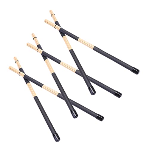 Juego de baquetas y cepillos para batería Mikinona de bambú, mallets profesionales para percusión con agarre cómodo miniatura 1