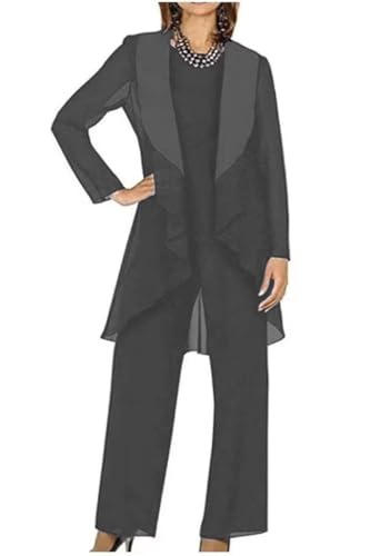 3 Pieces Mother of The Bride Pant Suits for Wedding Chiffon Formal Pant Suit for Women Dressy2