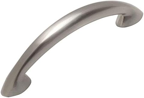 Cosmas 10 Pack 323-64SN Satin Nickel Modern Cabinet Hardware Arch Handle Pull - 2-1/2" Inch (64mm) Hole Centers