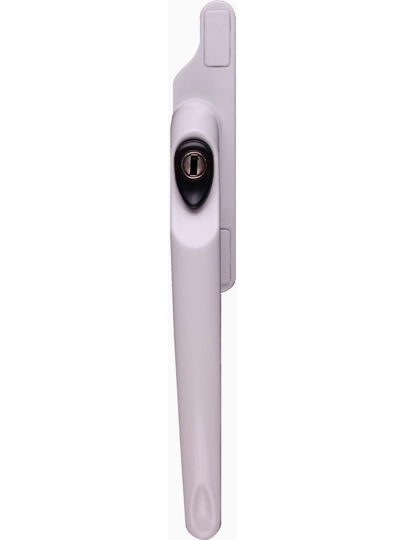 Gardinia Silver Cadenza White Left Hand Window Handle 48Mm Spade