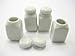 4 White Canister/Cookie Jar Removable Lid Dollhouse Miniature Ceramic 10604