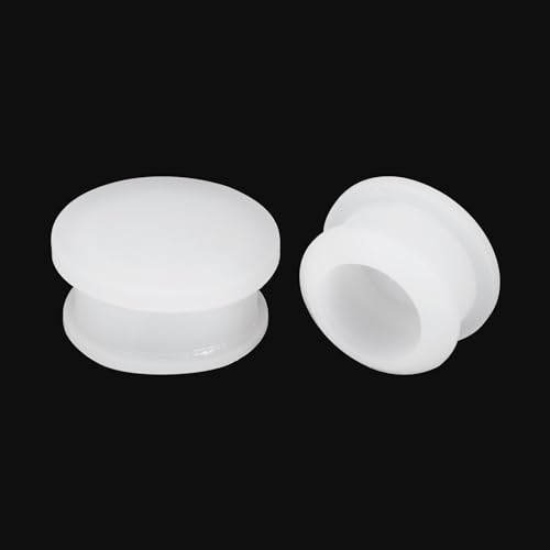 Image of MECCANIXITY Silicone Snap in Locking Hole Plugs Rubber Panel Seal Cover Flush Type Panel Round for Kitchen Rubber Bulkheads Waterproof Sealing Plugs 16mm /0.63 Inch Dia Transparent,Pack of 10