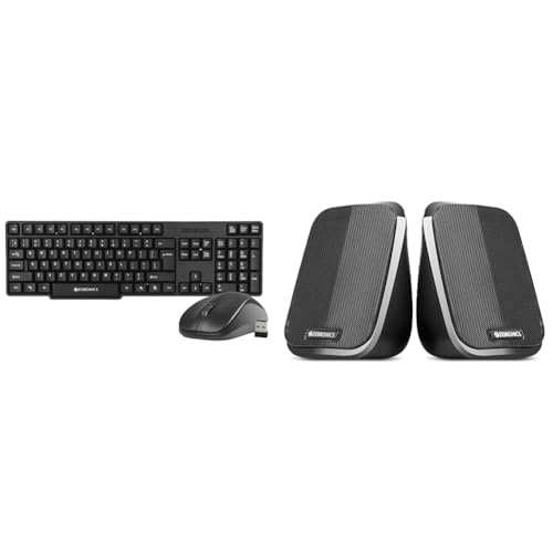 Image of Zebronics Zeb-Companion 107 USB Wireless Keyboard and Mouse Set with Nano Receiver (Black)
