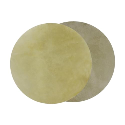 Garneck Drum Drum Heads Replacement Goat Skin Natural Rawhide Easy Clean Leather